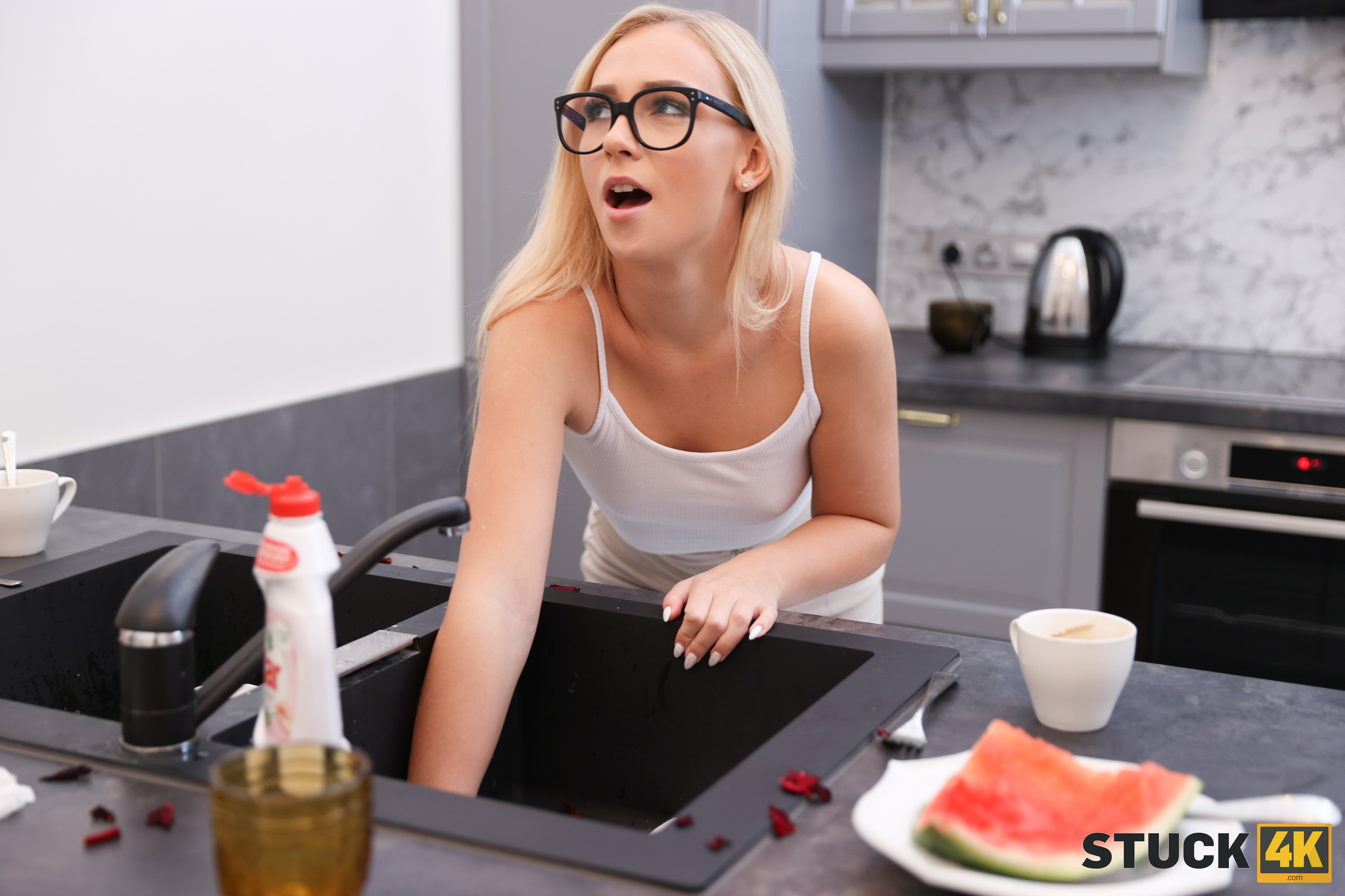 Don't clean the drain or you'll get stuck!